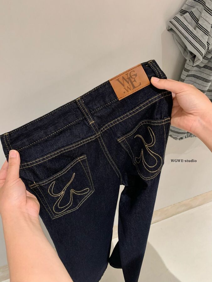 High Waist Straight Leg Jeans view 3