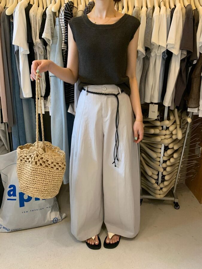 Minimalist Wide Leg Casual Pants view 2