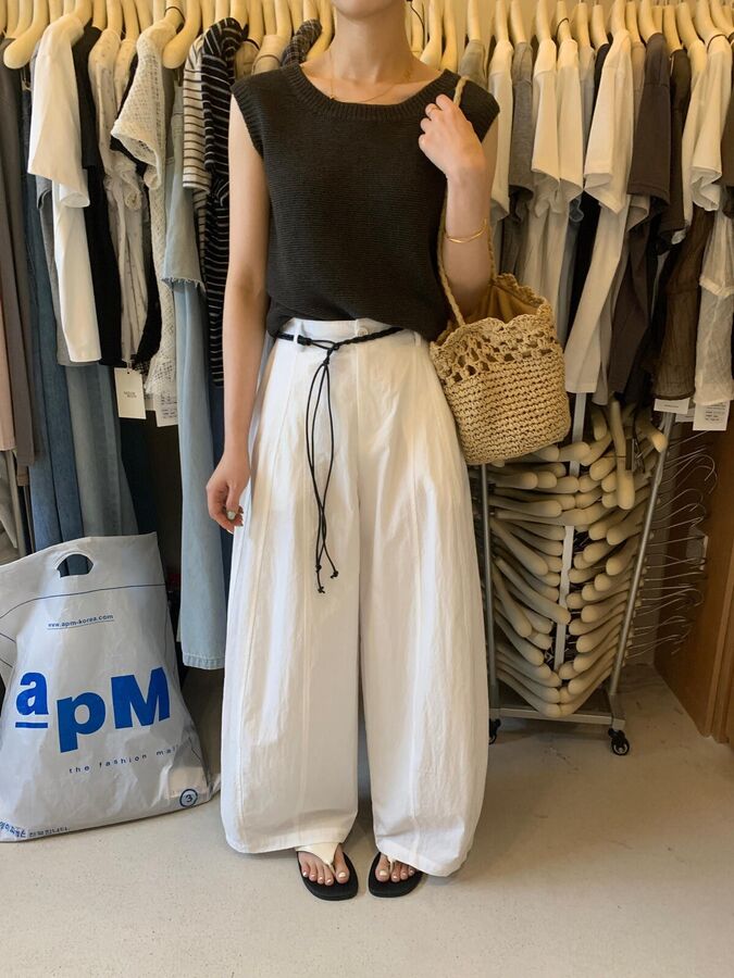 Minimalist Wide Leg Casual Pants view 3