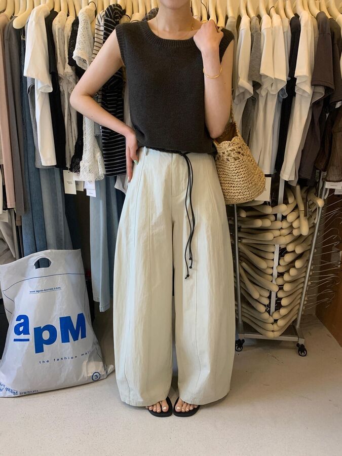 Minimalist Wide Leg Casual Pants view 5