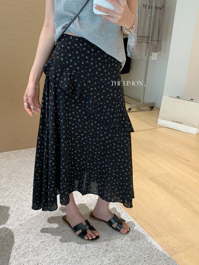 Rok Chiffon Ruffle Polka Dot Vintage view 2