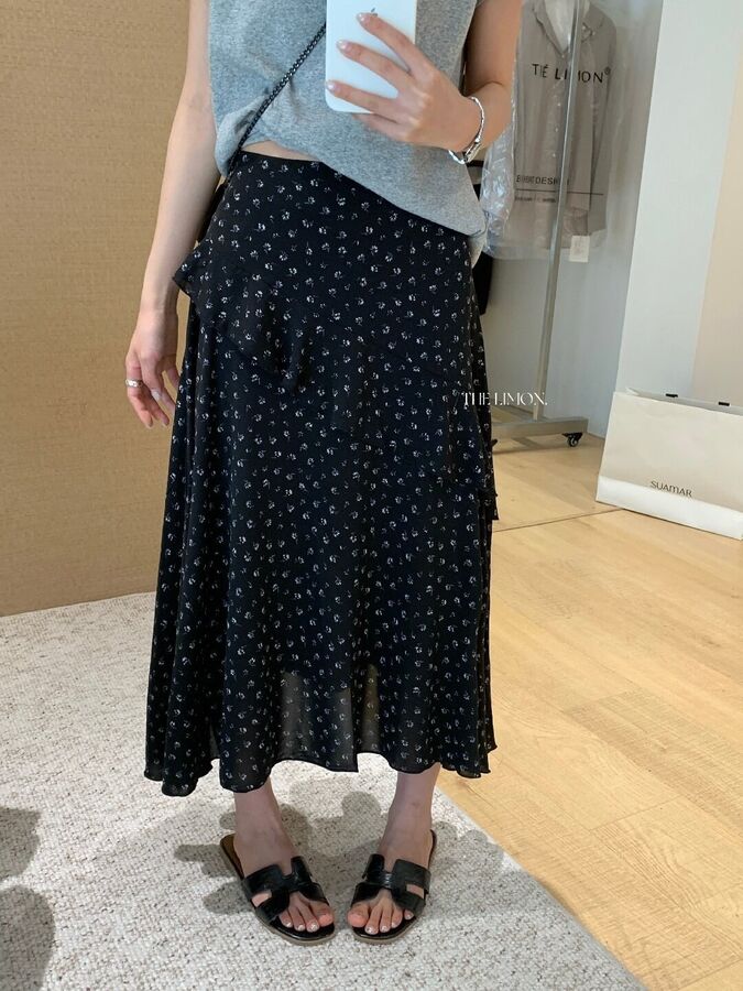 Rok Chiffon Ruffle Polka Dot Vintage view 5