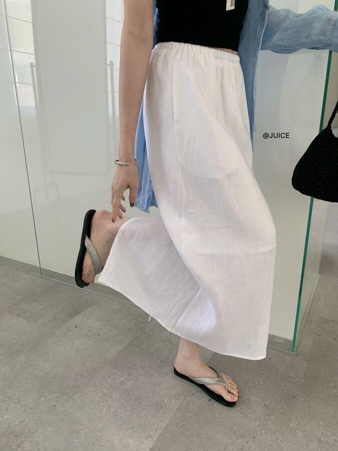 Minimalist Elastic Waist Straight Skirt