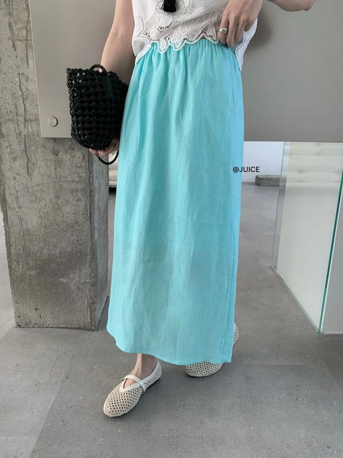 Minimalist Elastic Waist Straight Skirt view 3