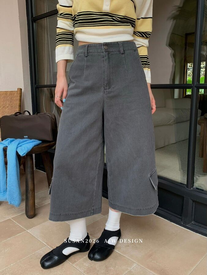 Pantalones de Trabajo Cortos Plisados con Bolsillos view 2