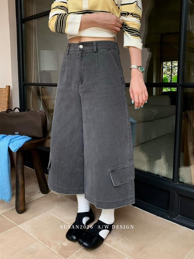 Pantalones de Trabajo Cortos Plisados con Bolsillos view 3
