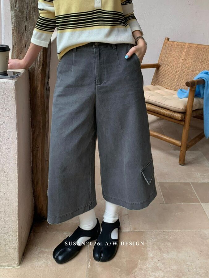 Pantalones de Trabajo Cortos Plisados con Bolsillos view 4