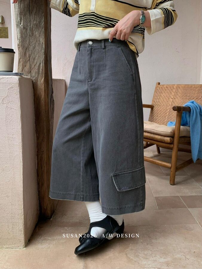Pantalones de Trabajo Cortos Plisados con Bolsillos view 5