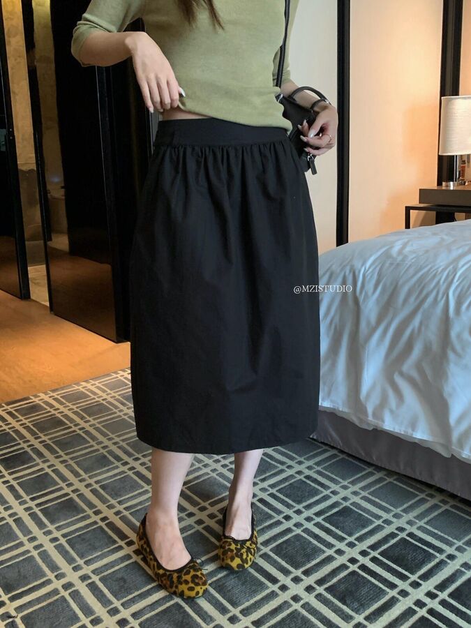 Falda Midi Plisada A-Line Coreana view 2