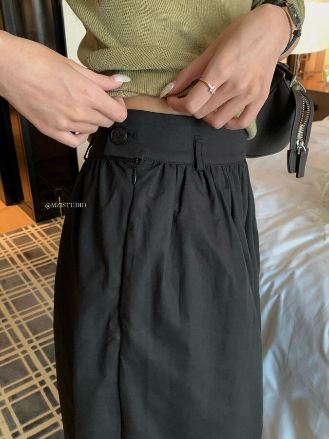 Falda Midi Plisada A-Line Coreana view 4