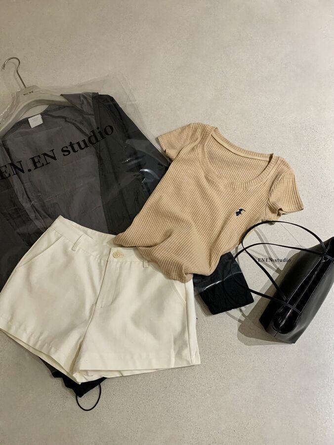 Koreanische A-Linien-Shorts mit hoher Taille view 4