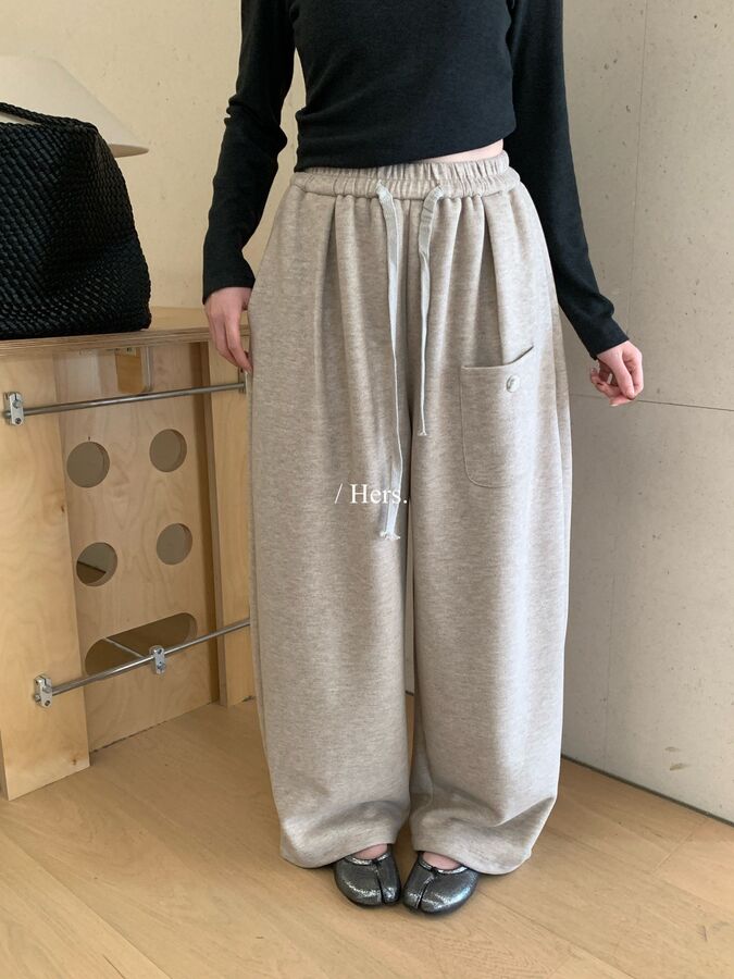 Korean Drawstring Straight Casual Pants view 3