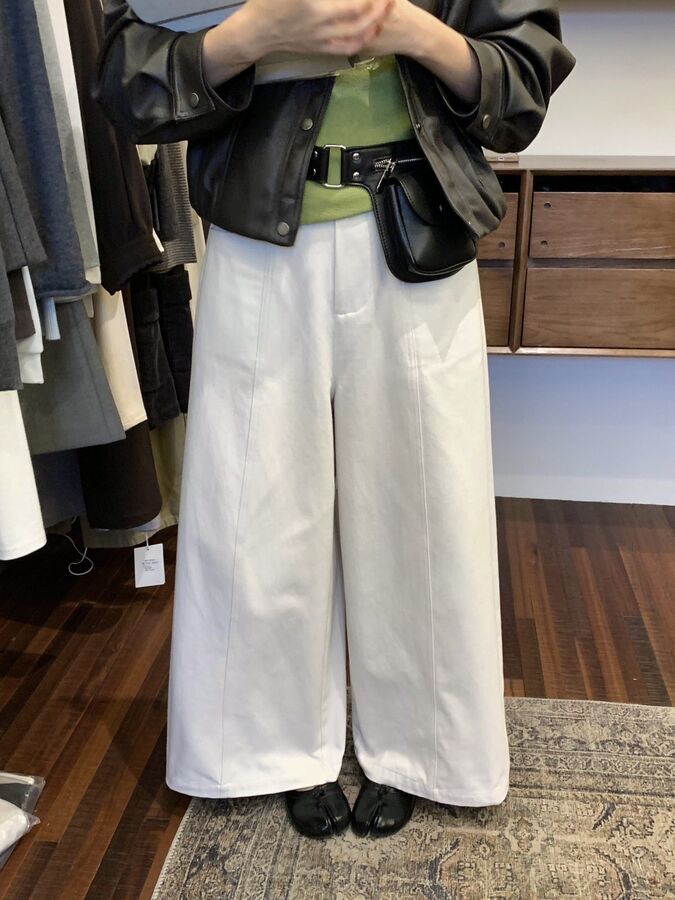 Pantalones rectos coreanos de cintura alta con polar view 5