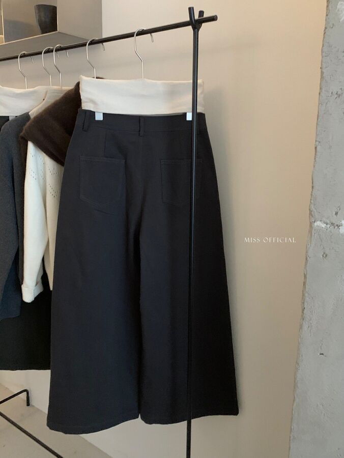 Pantalones rectos coreanos de cintura alta con polar view 7