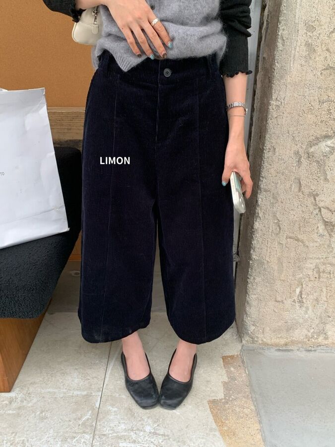 Koreanische Vintage Cordhose mit weitem Bein view 5