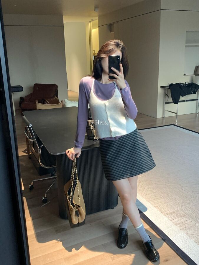 Vintage Plaid Mini Skirt view 2