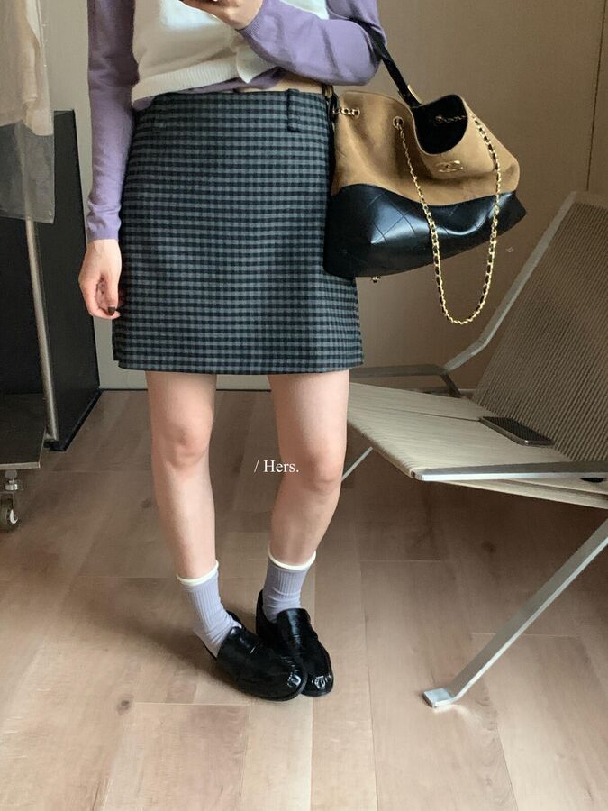Vintage Plaid Mini Skirt view 3