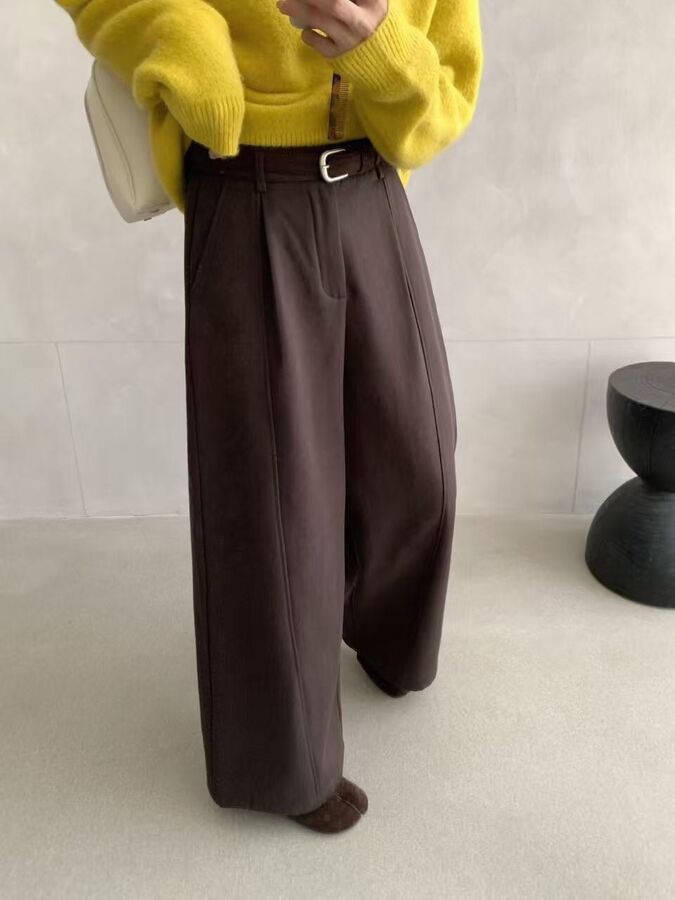 Fleece Wide Leg Pants view 3