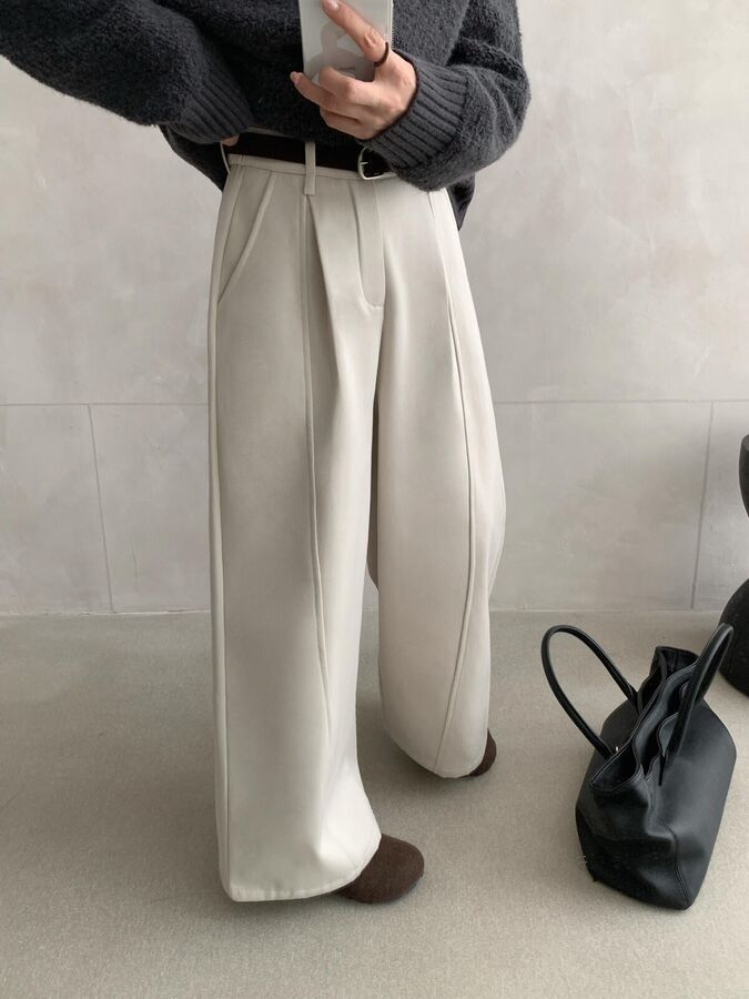 Fleece Wide Leg Pants view 5
