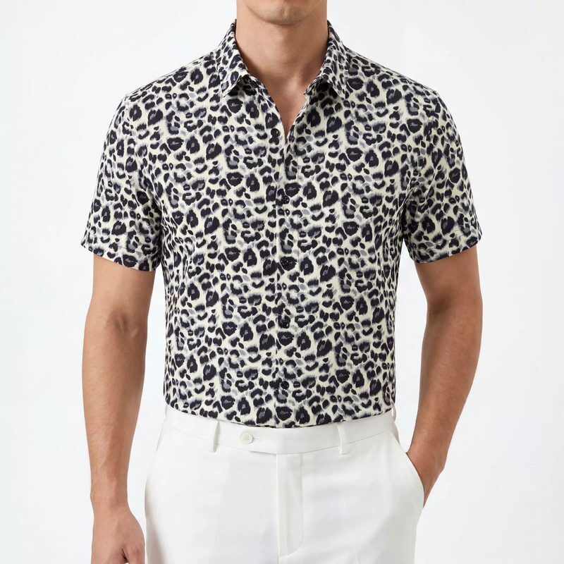 Chemise homme décontractée AC-CS-001 polyester en gros de Chine