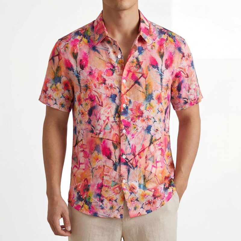 Casual men shirt AC-CS-002 polyester wholesale from China