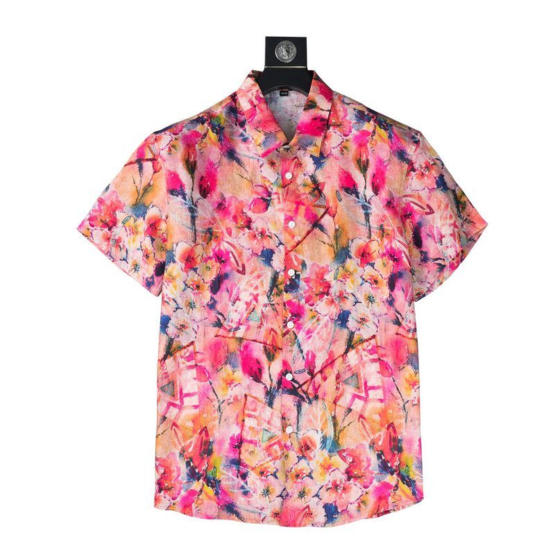 Camisa de Manga Corta con Estampado Floral Acuarela view 5