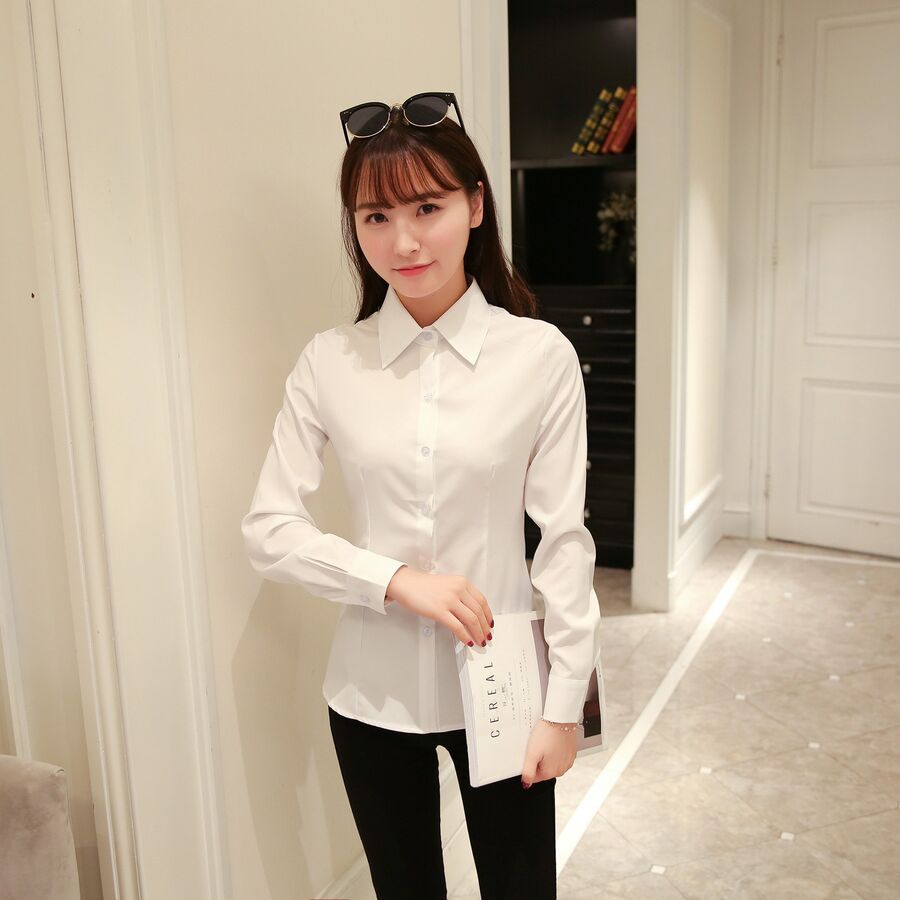 Korean Slim Long Sleeve Work Shirt view 4