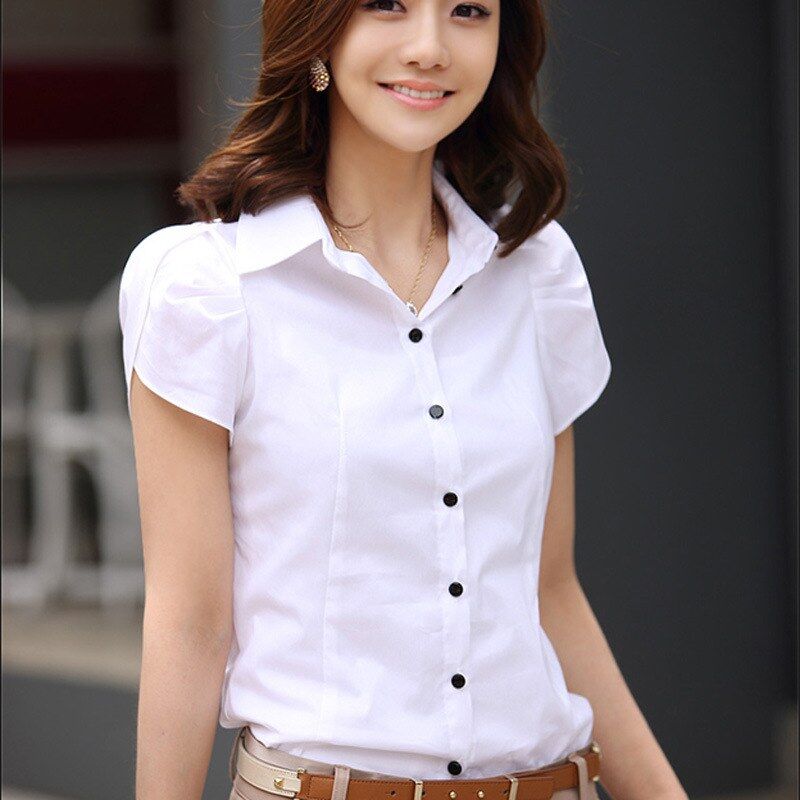 Korean Slim Short Sleeve Work Shirt
