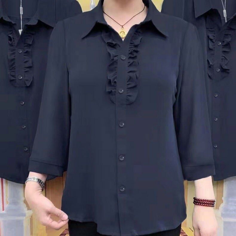 Bluse mit Polokragen und halben Ärmeln view 4