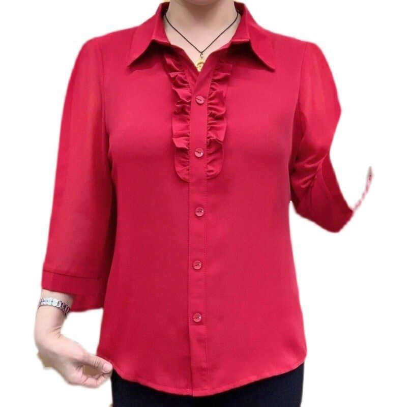 Bluse mit Polokragen und halben Ärmeln view 5