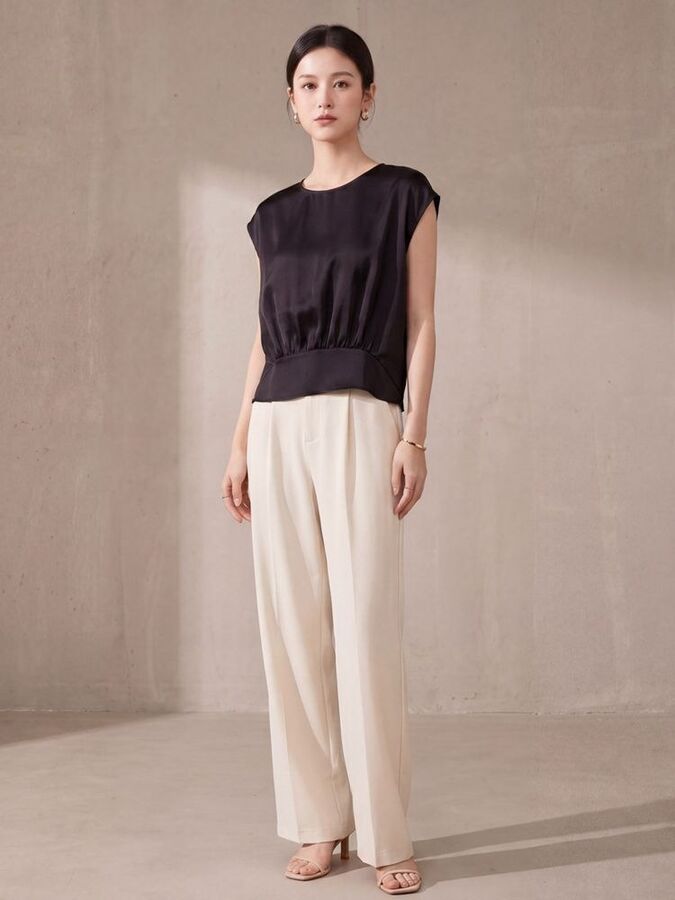 Silk Sleeveless T Shirt view 5