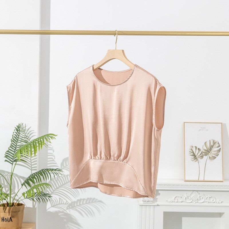 Silk Sleeveless T Shirt view 6