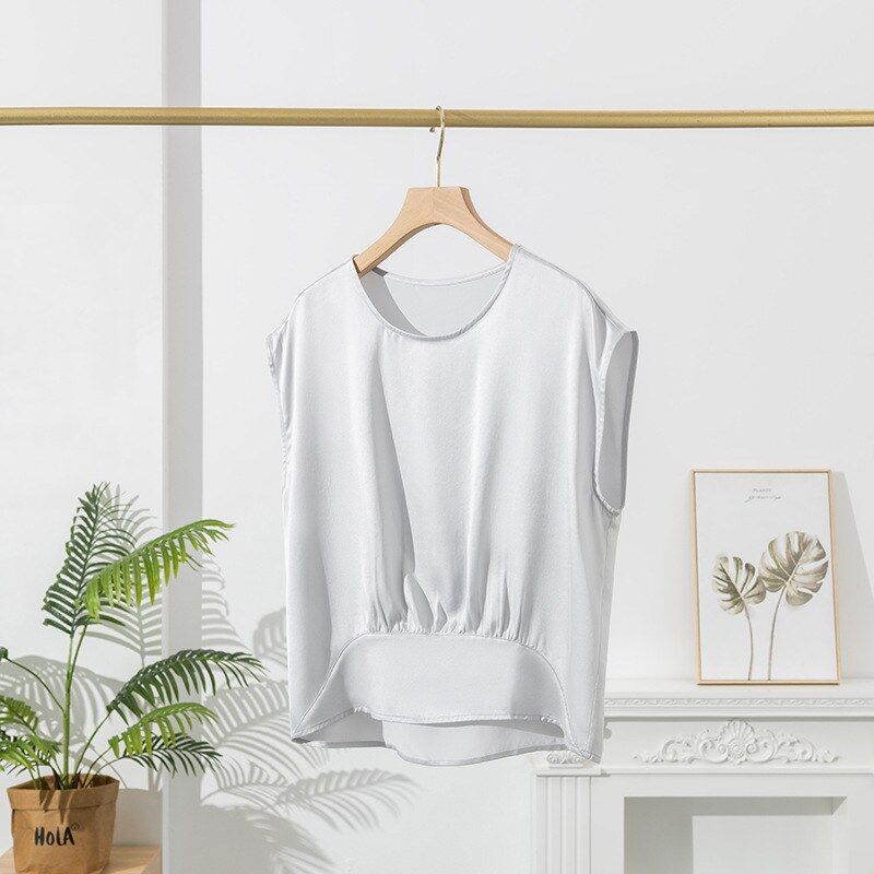 Silk Sleeveless T Shirt view 8