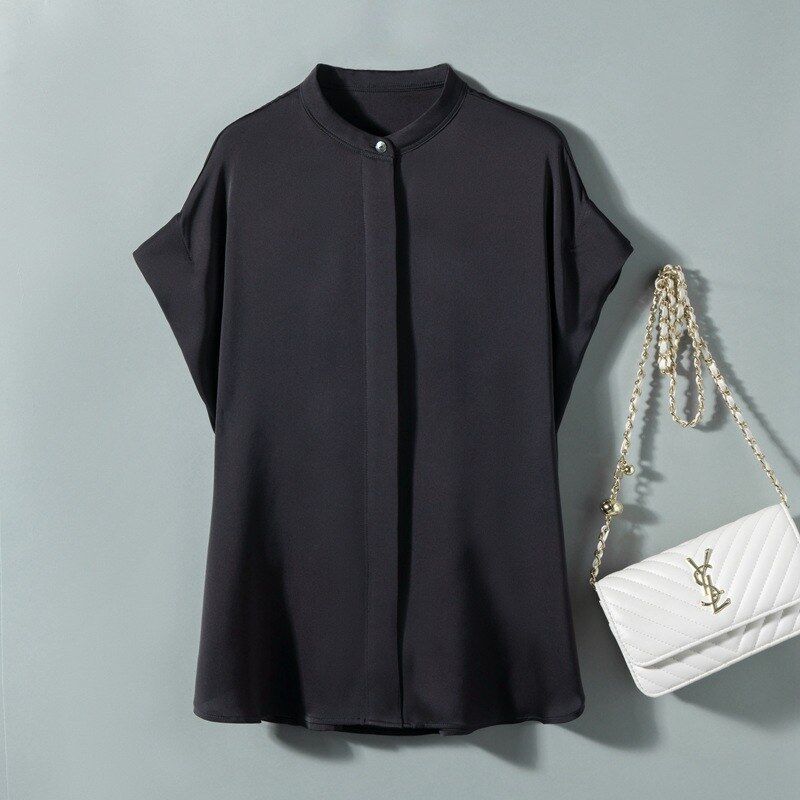 Silk Short Sleeve French Office Shirt view 7