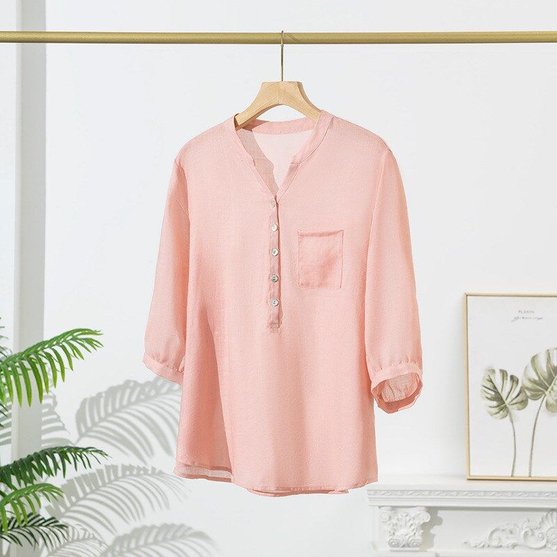 Linen Half Sleeve Vintage Shirt view 6