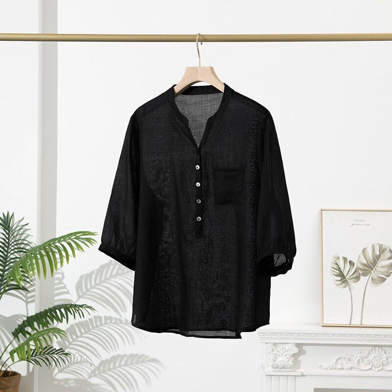 Linen Half Sleeve Vintage Shirt view 8