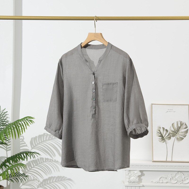 Linen Half Sleeve Vintage Shirt view 9