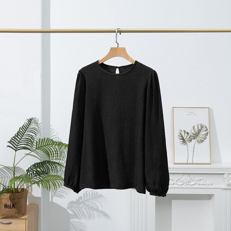 T-Shirt en Soie Jacquard Manches Longues view 8