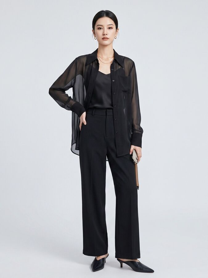 Camisa de Seda Manga Larga Oficina view 5