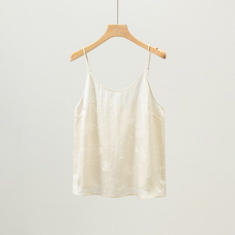 French Satin Camisole Tank Top view 7