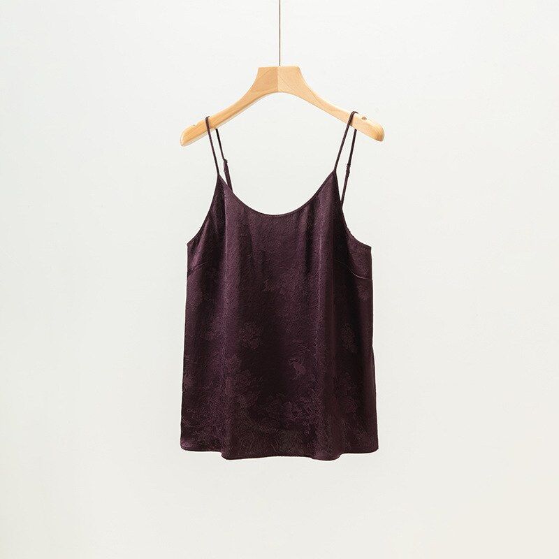 French Satin Camisole Tank Top view 8