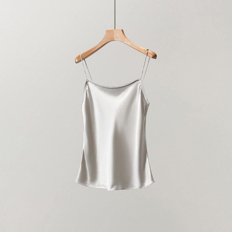 Französisches Seidensatin-Camisole mit Wasserfallausschnitt view 6