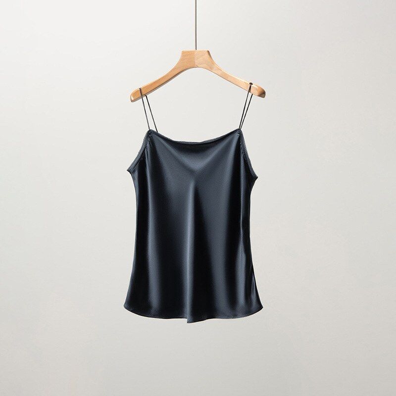 Französisches Seidensatin-Camisole mit Wasserfallausschnitt view 8