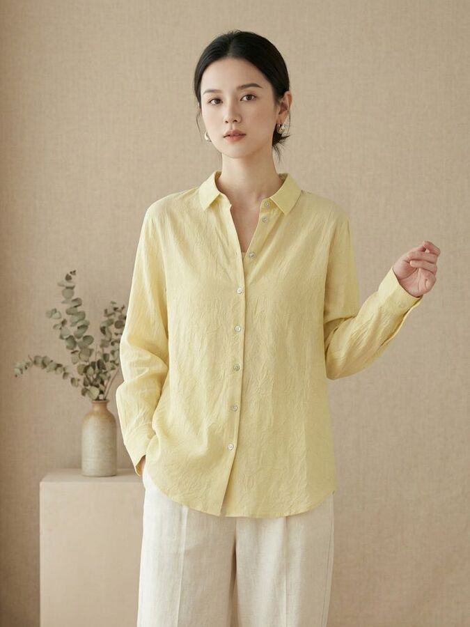 Linen Long Sleeve Shirt view 3