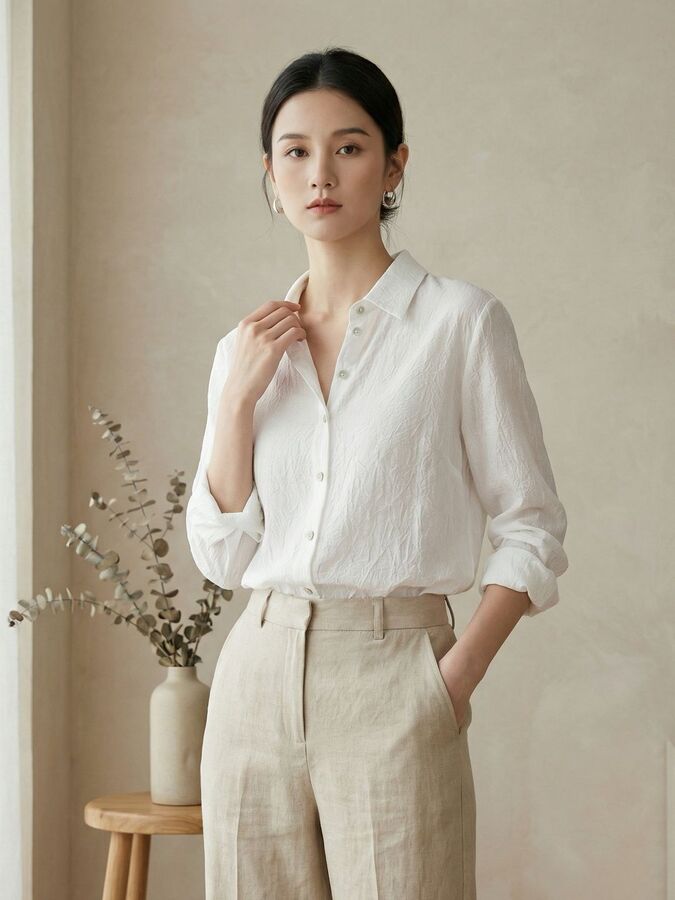 Linen Long Sleeve Shirt view 4