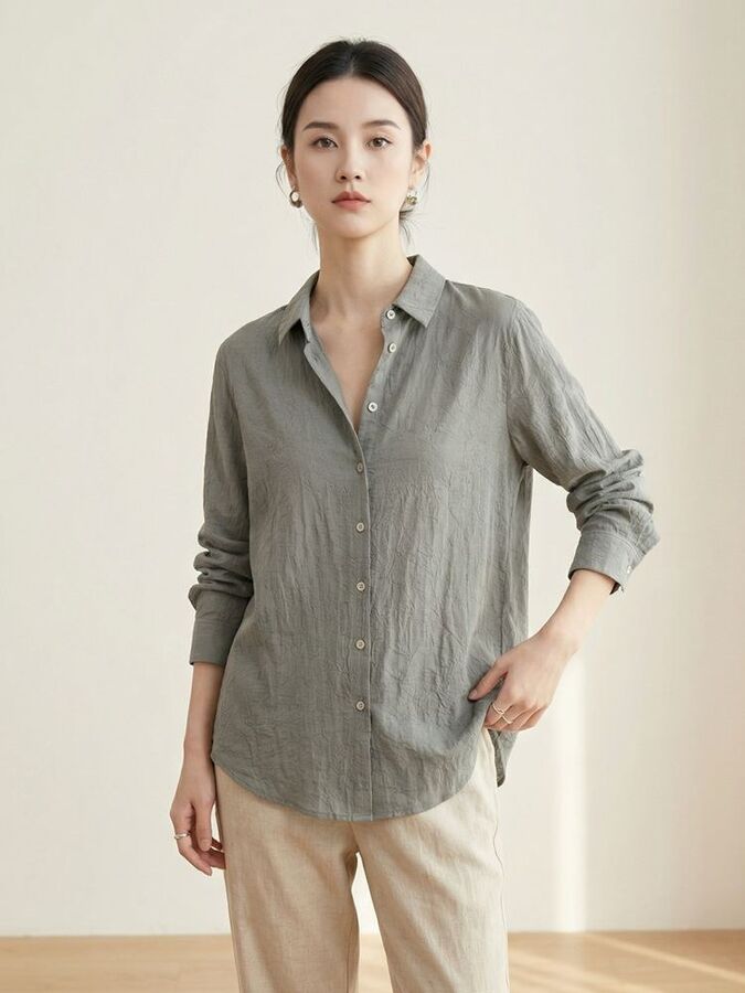 Linen Long Sleeve Shirt view 5