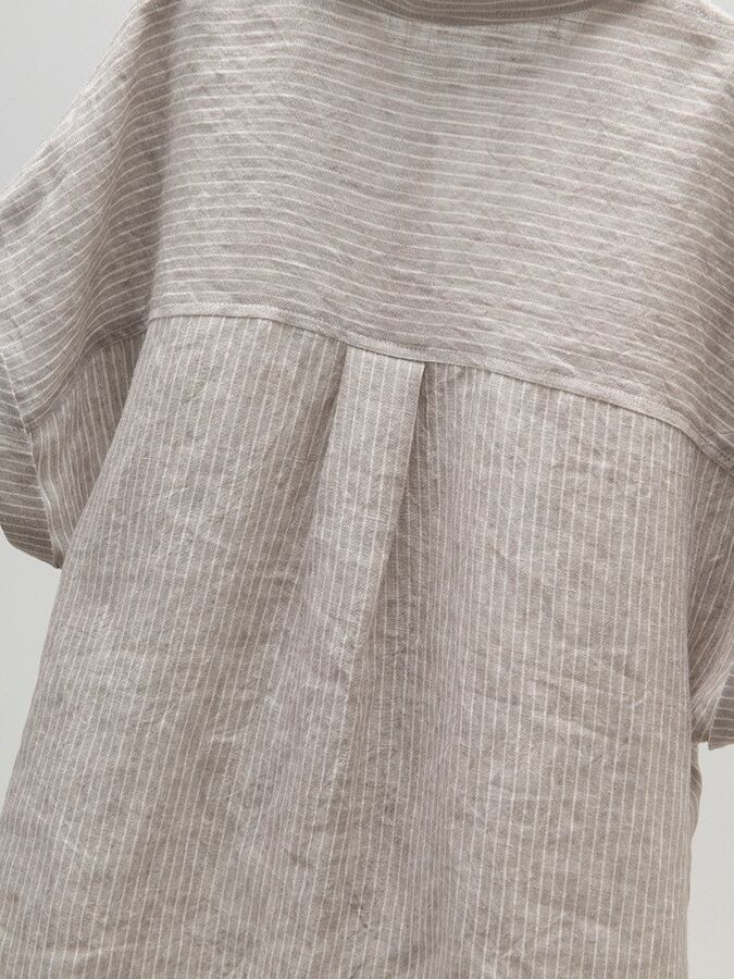 Camisa de Lino Vintage Manga Corta view 5