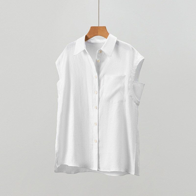 Kemeja Linen Tanpa Lengan view 7