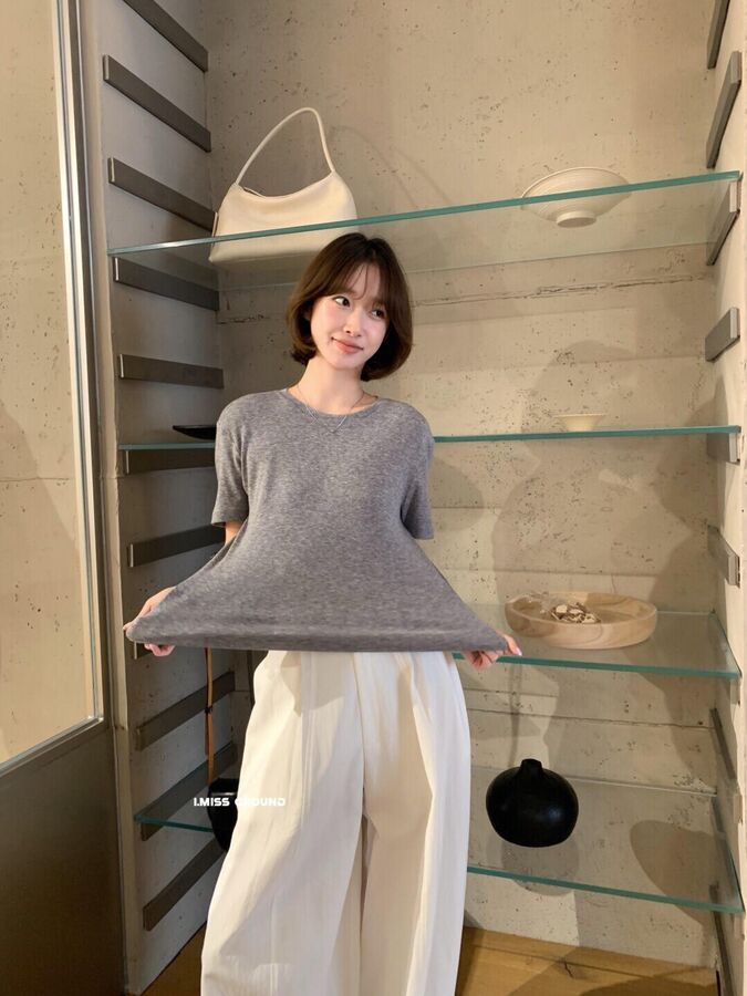 تي شيرت كوري بسيط بأكمام قصيرة view 4
