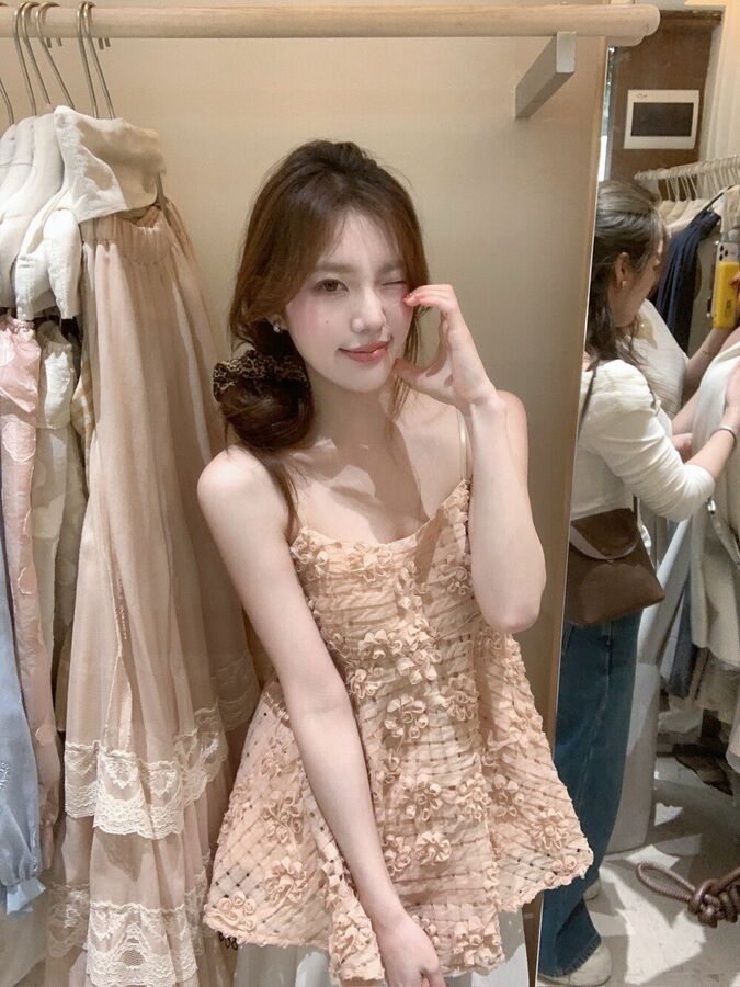 Korean floral cami blouse